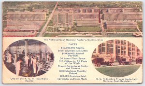 Vintage 1907 National Cash Register Factory Dayton Ohio Postcard