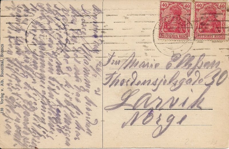 Bremerhaven, Germany, Rotesand Leuchtturm, Light, Lighthouse 1921