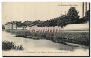 Dieuoard - Factories and Forges view taken Canal - Old Postcard