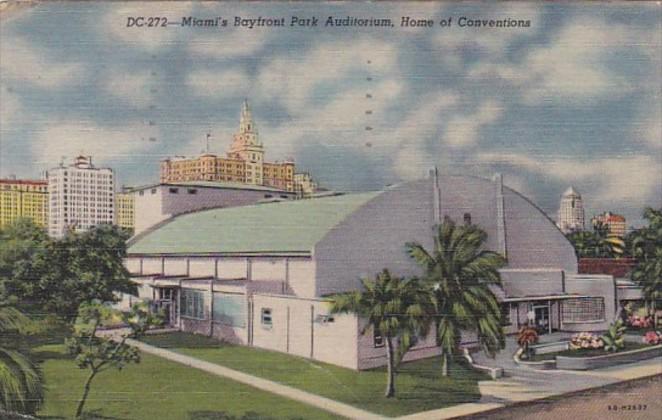 Florida Miami Bayfront Park Auditorium 1952 Curteich