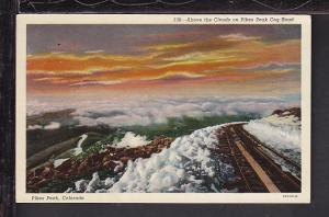 Above the Clouds,Pikes Peak Cog Road,CO Postcard 