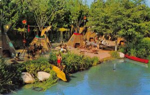 Disneyland Frontier Rivers Peaceful Indian Village Vintage Postcard AA53112