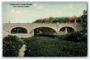 c1910 Edgewood Avenue Bridge New Haven Connecticut CT Antique Postcard 