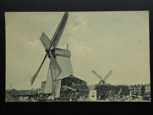 Netherlands Dutch OLD WINDMILL & TIMBER SAW MILL c1910 Postcard by Knight