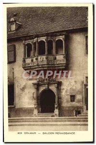 Old Postcard Colmar Balcony Renaissance Police Station
