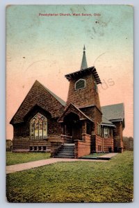 J99/ West Salem Ohio Postcard c1910 Presbyterian Church 219