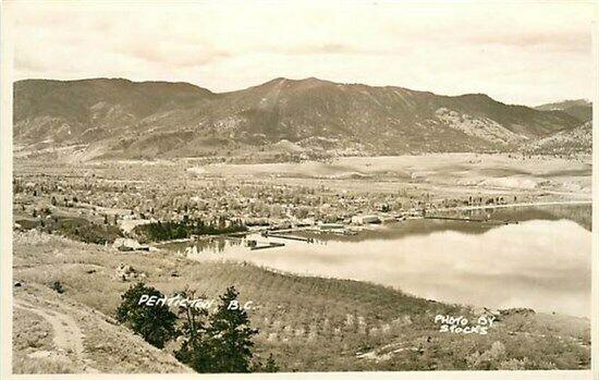 Canada, Penticton, B.C, V, Town View, Photo By Stocks, RPPC