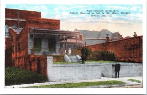 Postcard AL Mobile Old Spanish Residence & Old Slave Market E.C Kropp 1920s V201