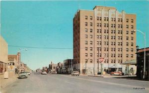 1950s Clovis New Mexico Main Street Business Section autos Teich postcard 8828