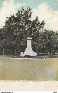 KINGSTON, Ontario, Canada, 1907; Entrance to City Park