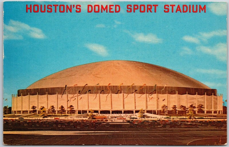 Houston's Domed Sports Stadium Harris County Houston Texas TX Building Postcard
