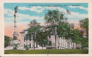 Montgomery AL, State Capitol, Confederate Soldier Monument, Civil War, 1931