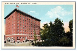 c1930's Prince Edward Hotel Windsor Ontario Canada Vintage Unposted Postcard