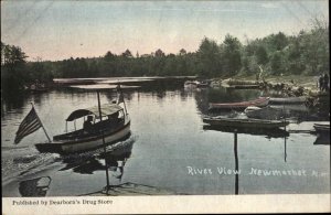 Newmarket NH Boats River c1910 Postcard