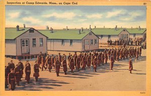 Inspection at camp Edwards, Massachusetts on Cape Cod USA