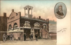 Harpers Ferry West Virginia John Brown's Fort c1900-20s Vintage Postcard