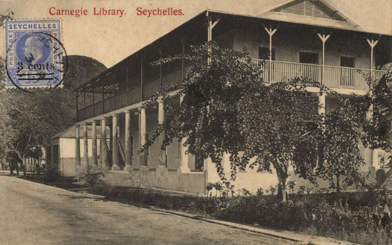 seychelles, VICTORIA, Carnegie Library (1911) Postcard