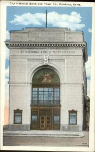 Danbury CT City National Bank c1920 Postcard