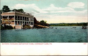 Postcard Bathing Pavilion at Exposition Park in Conneaut Lake, Pennsylvania