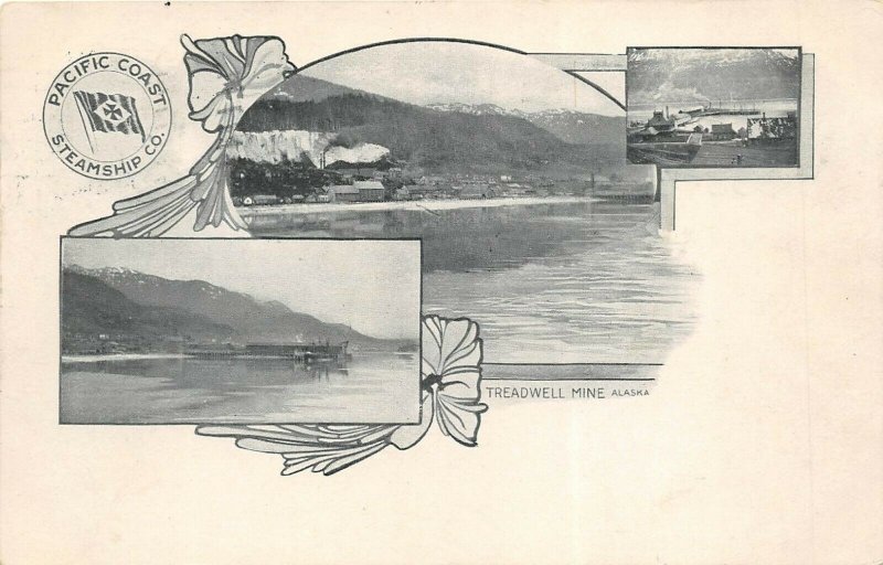 Treadwell Mine Alaska 1905 Postcard Pacific Coast Steamship Co Ketchikan Cancel