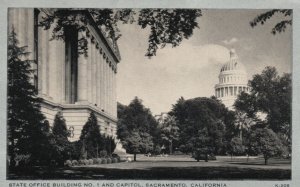 Vintage Postcard State Office Building no.1 and Capitol Sacramento California CA