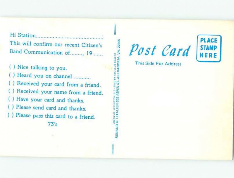 Pre-1980 RADIO CARD - CB HAM OR QSL Wilkes-Barre Pennsylvania PA AH1390