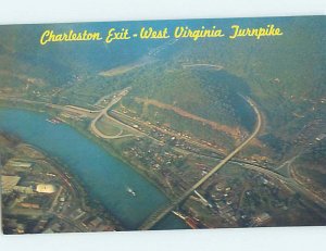 Pre-1980 TURNPIKE EXIT AERIAL VIEW Charleston West Virginia WV AC9791@