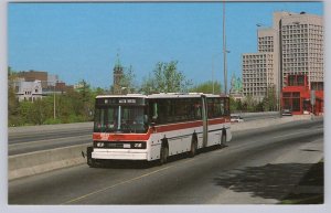 OC Transpo Articulated Bus 8843, Campus Station Transitway, Ottawa Postcard