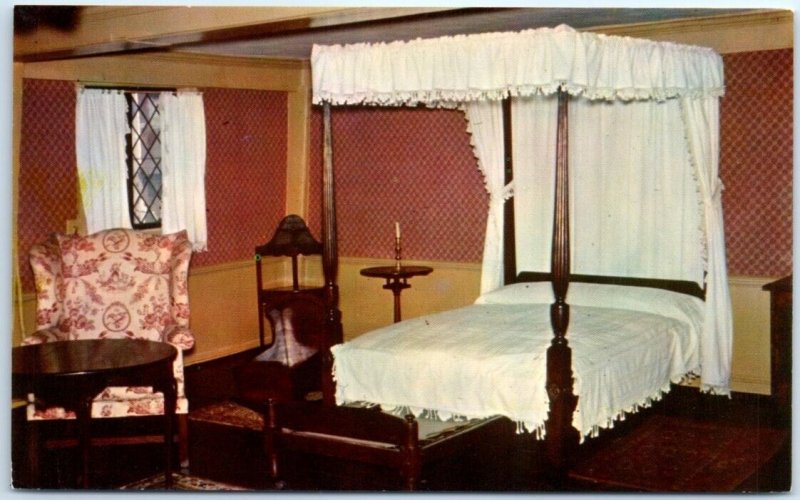 Postcard - Bedroom, Paul Revere House - Boston, Massachusetts