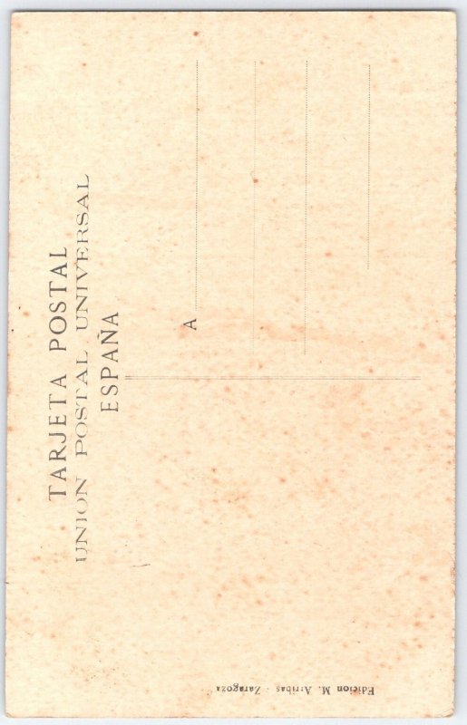 Vintage Ceuta Postcard Interior of a Casa Mora Spanish Morocco