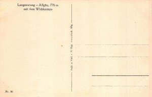A074 Germany Langenwang Allgaeu Widderstein mountains vintage postcard