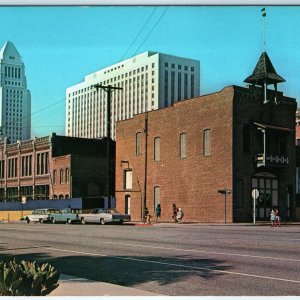 c1960s Greetings Old Los Angeles, CA Olvera St Fire Station Chrome Photo PC A144