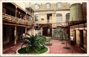 Postcard Old French Courtyard in New Orleans, Louisiana~1732