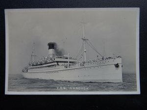 Shipping T.S.S. VANDYCK Lamport & Holt Line - Old RP Postcard