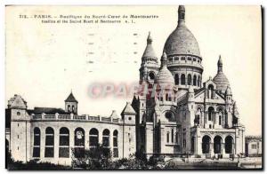 Old Postcard From Paris Basilica Sacre Coeur De Montniartre