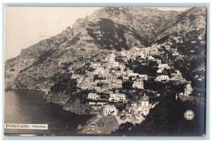 Positano Campania Italy Postcard Panoramic View c1905 Antique RPPC Photo