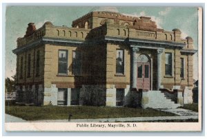 Maryville North Dakota ND Postcard Public Library Building Exterior 1910 Antique