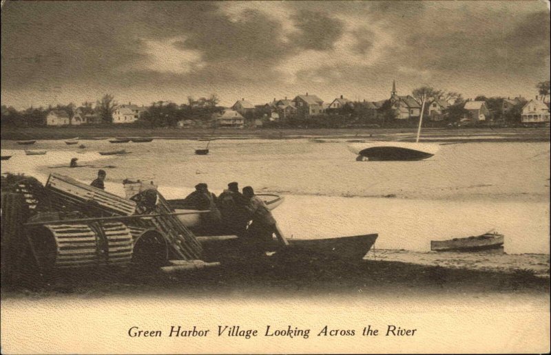 Green Harbor Village Duxbury Marshfield MA Across River c1910 Postcard