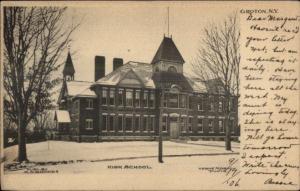 Groton NY High School c1905 Postcard