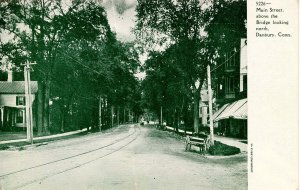 CT - Danbury. Main Street Looking North Above the Bridge