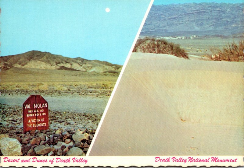 California Death Valley National Monument Sand Dunes and Prospector's Grave