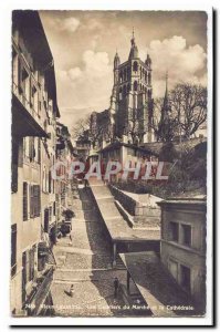 Switzerland Lausanne Old Postcard Moderne esclaiers the Motor Running and cat...