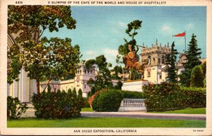 Expos San Diego Exposition Glimpse Of The Cafe Of The World and House Of Hosp...