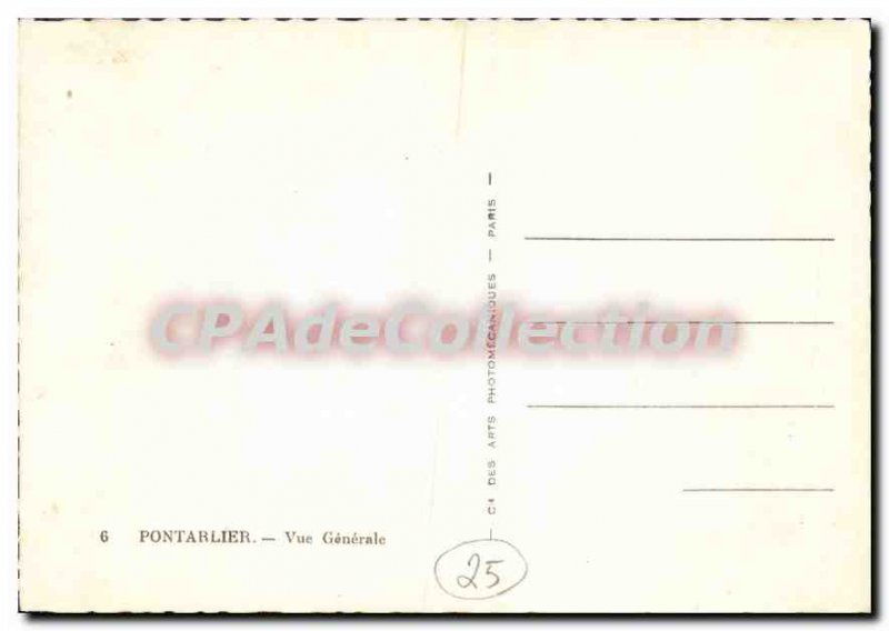 Modern Postcard Pontarlier Vue Generale