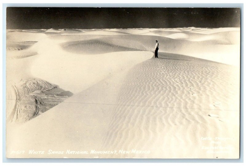 c1950's White Sands National Monument New Mexico NM Vintage RPPC Photo Postcard