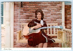 LORETTA LYNN ~ Country Music Star SINGER with GUITAR c1960s-70s ~ 4x6 Postcard 