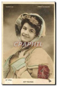 Postcard Old Woman Vaudeville Theater Miss Toutain L & # 39abbe Constantine