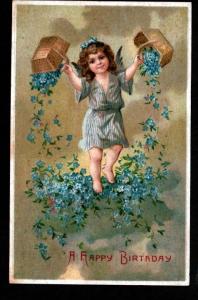 U.S. 1910 Happy Birthday Postcard!