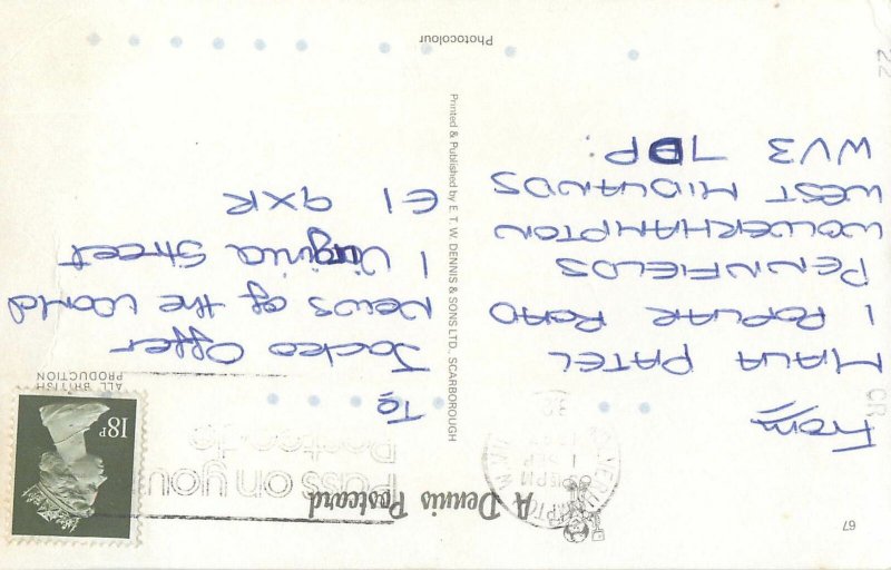 Postcard Uk England Mynach Falls, Cardiganshire