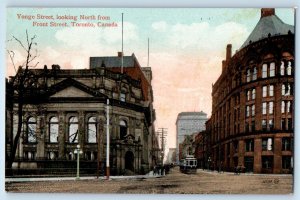 Toronto Ontario Canada Postcard Yonge Street Looking North from Front St. c1910
